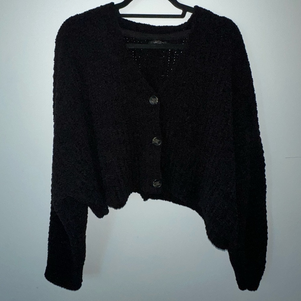 Black Warm Cardigan